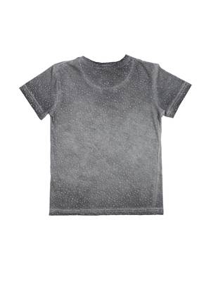 Grey Printed Cotton Boys Tshirts 2