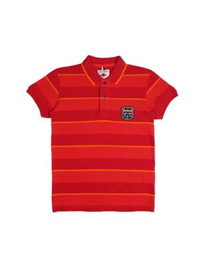 Maroon Printed Cotton Boys Tshirts 1