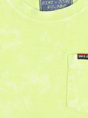 Green Printed Cotton Boys Tshirts 3