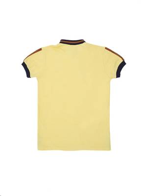 Yellow Printed Cotton Boys Tshirts 2