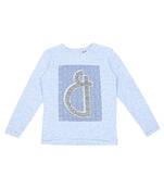 Blue Printed Cotton Boys Tshirts