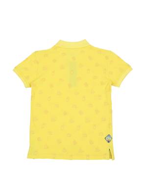 Yellow Printed Cotton Boys Tshirts 2