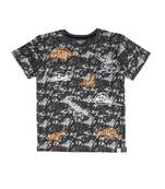 White Printed Cotton Boys Tshirts