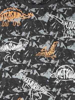 White Printed Cotton Boys Tshirts 3