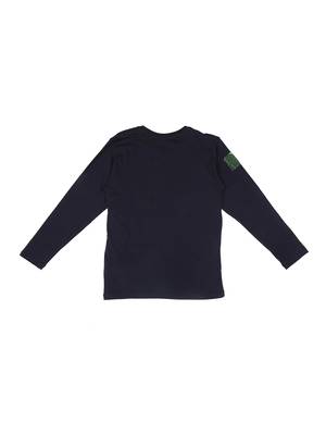 Blue Printed Cotton Boys Tshirts 2