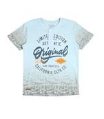 Blue Printed Cotton Boys Tshirts