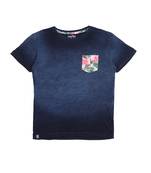 Blue Printed Cotton Boys Tshirts