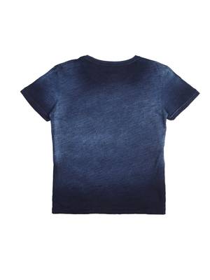 Blue Printed Cotton Boys Tshirts 2