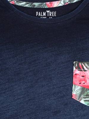 Blue Printed Cotton Boys Tshirts 3