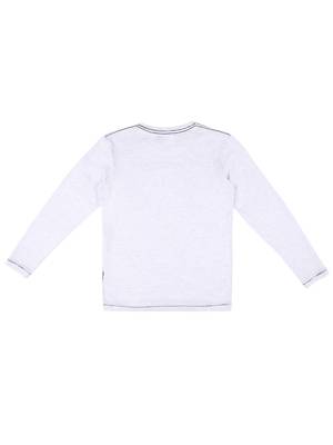 Grey Printed Cotton Boys Tshirts 2