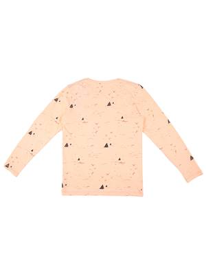 Pink Printed Cotton Boys Tshirts 2