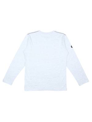 White Printed Cotton Boys Tshirts 2