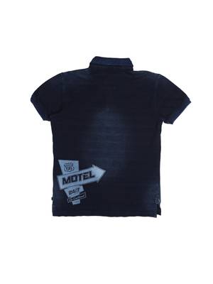 Blue Printed Cotton Boys Tshirts 2