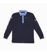 Blue Printed Cotton Boys Tshirts