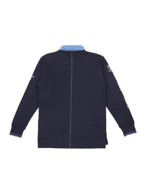 Blue Printed Cotton Boys Tshirts 2