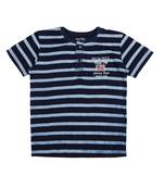 Blue Printed Cotton Boys Tshirts