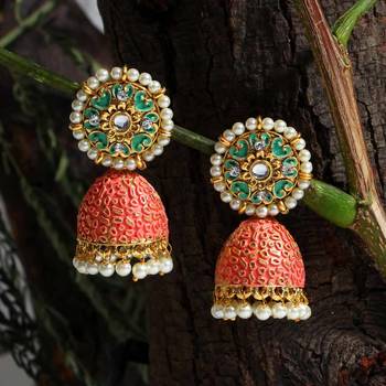 Pink jhumkas 1