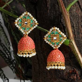 Maroon jhumkas 1
