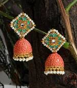 Maroon jhumkas