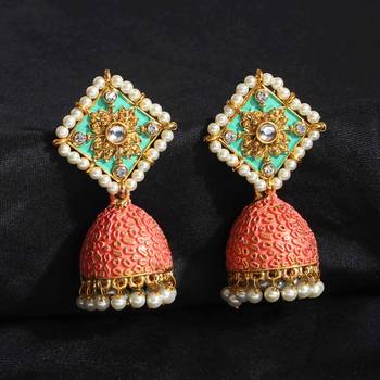 Maroon jhumkas 2