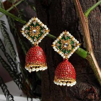 Pink jhumkas 1