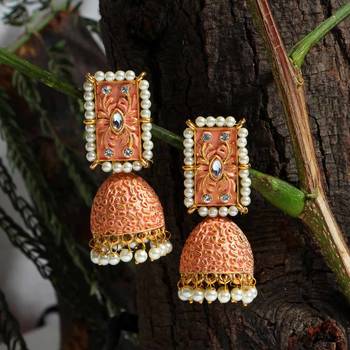 Pink jhumkas 1