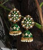 Green jhumkas