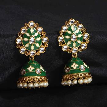 Green jhumkas 2