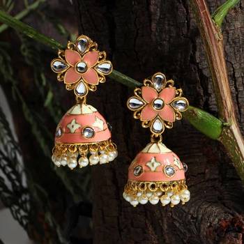 Pink jhumkas 1