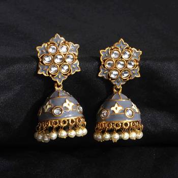 Grey jhumkas 2