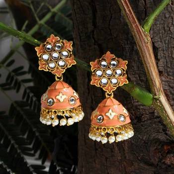 Pink jhumkas 1