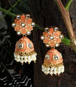 Pink jhumkas