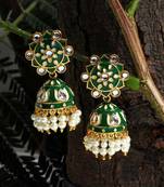 Green jhumkas