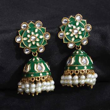 Green jhumkas 2