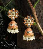 Pink jhumkas