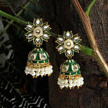 Green jhumkas 1