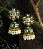 Green jhumkas