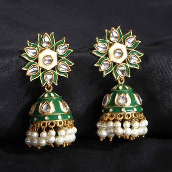 Green jhumkas 2