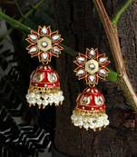 Maroon jhumkas