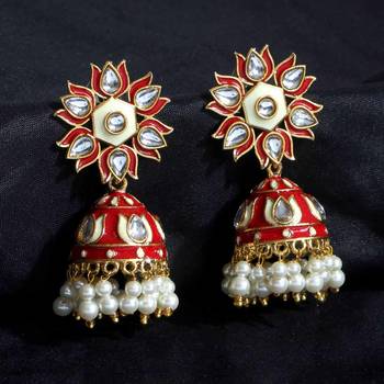 Maroon jhumkas 2