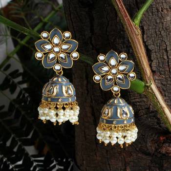 Grey jhumkas 1