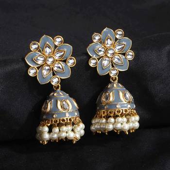 Grey jhumkas 2