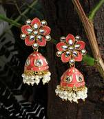 Pink jhumkas