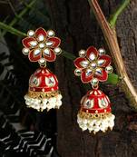 Maroon jhumkas