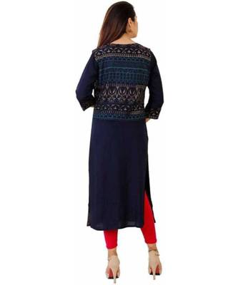 blue Kurti with Blue Jacket 2