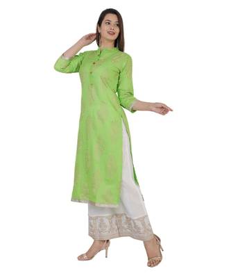 Mehendi Kurti with Palazzo & Dupatta 2