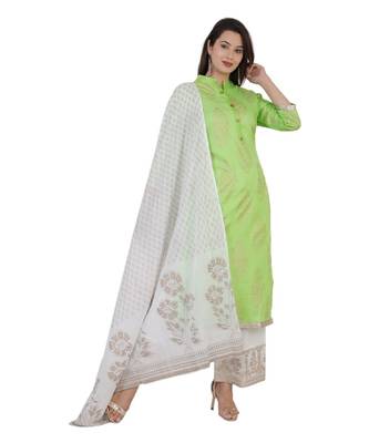 Mehendi Kurti with Palazzo & Dupatta 5