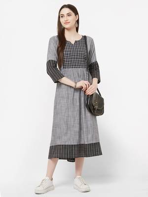 Black printed rayon ethnic-kurtis 1