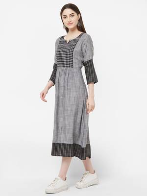 Black printed rayon ethnic-kurtis 3