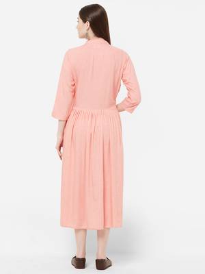 Pink embroidered rayon ethnic-kurtis 2